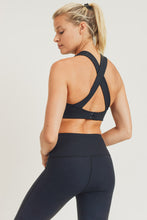 Load image into Gallery viewer, High Neck Cross Back Sports Bra
